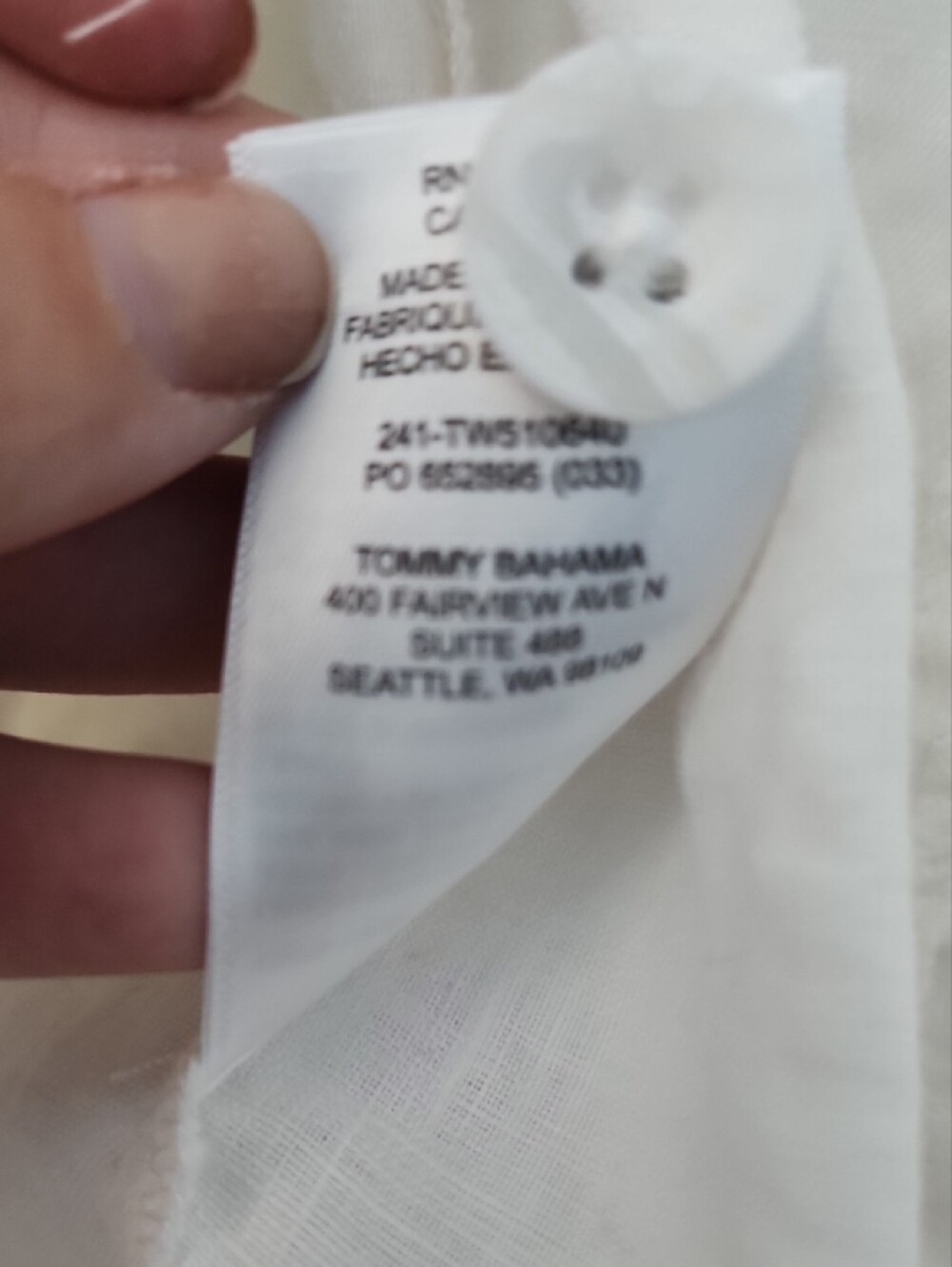 Tommy Bahama White Denim Jean Jacket - Picture 5 of 7